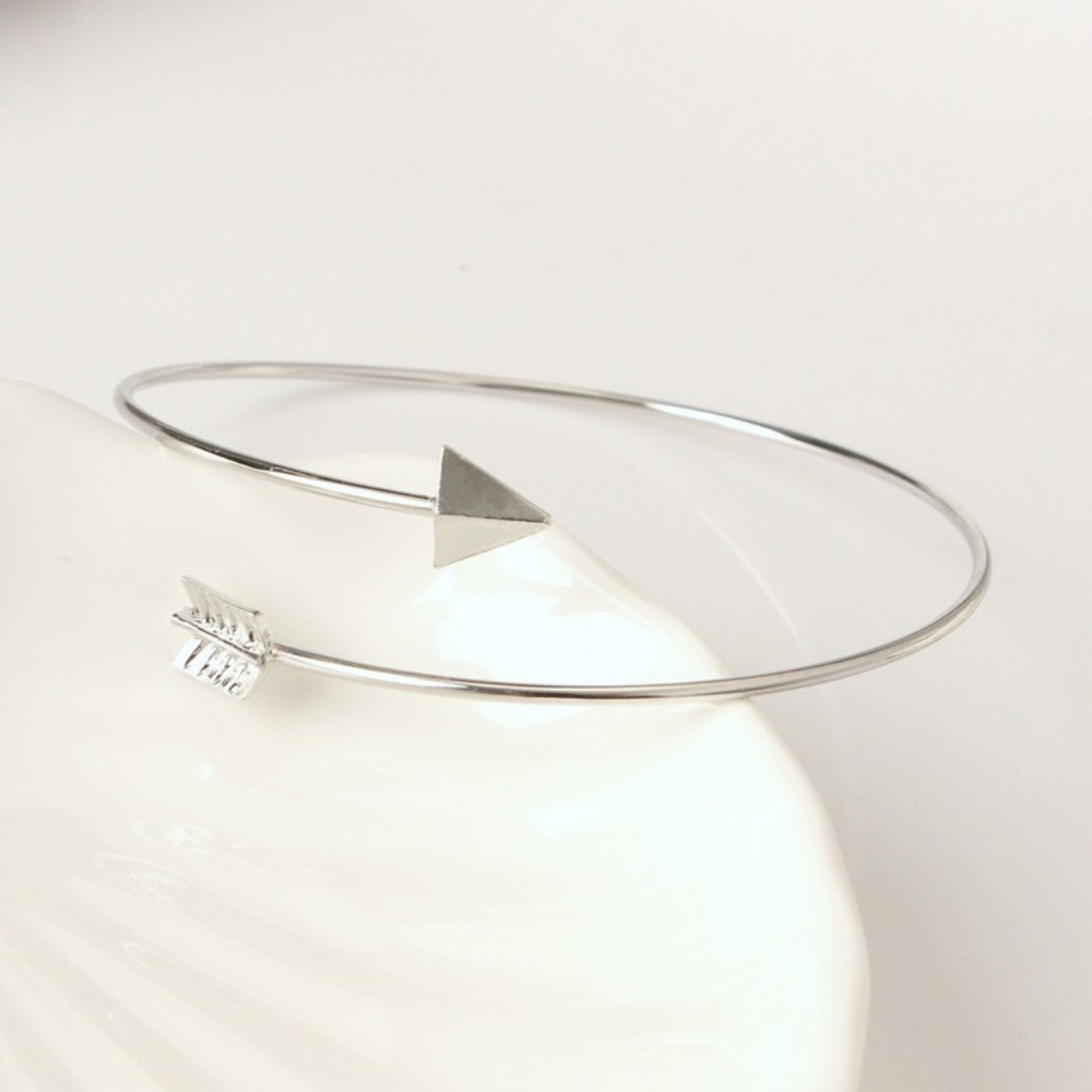 Arrow Bangle Bracelet Silver - Picture 3 of 5